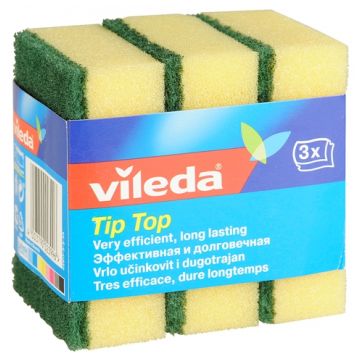 Губка для мытья Vileda классическая "Тип-Топ" 3 шт