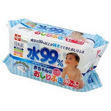 Влажные салфетки для новорожденных iPlus 99,9% воды 80*3 шт мягкая упаковка