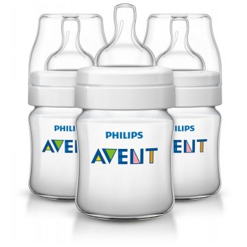 Бутылочка для кормления Avent Philips серия Classic+ из полипропилена (125 мл 0 мес+ 3 шт) SCF560/37