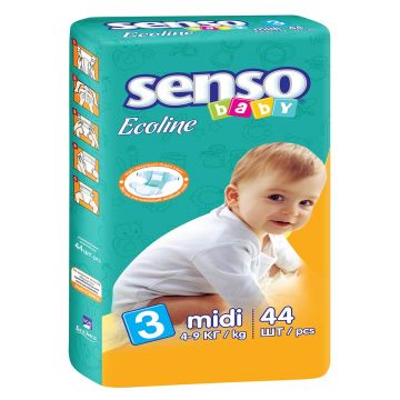 Подгузники Senso Baby Ecoline размер M (4-9 кг) 44 шт