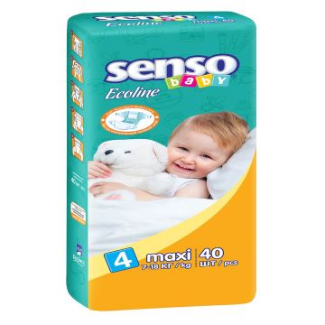 Подгузники Senso Baby Ecoline размер L (7-18 кг) 40 шт