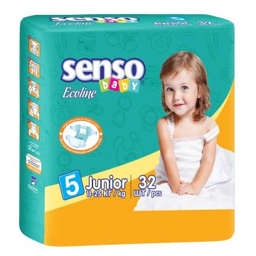 Подгузники Senso Baby Ecoline размер XL (11-25 кг) 32 шт