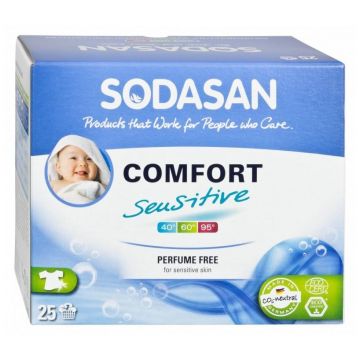 Стиральный порошок концентрат Sodasan для стирки детских изделий из белых и цветных тканей и для чувствительной кожи 1,2 кг