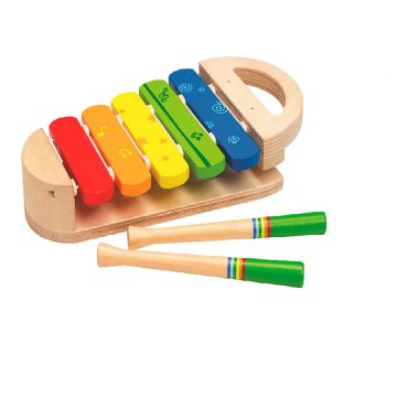Игрушка деревянная Hape развивающая ксилофон Радуга Е0302 (уценка, нет палочек)