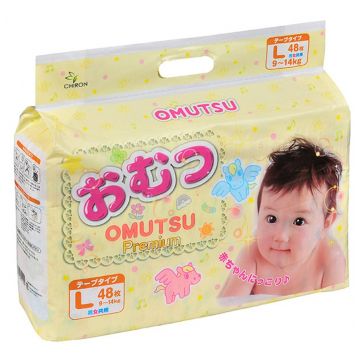 Подгузники детские Omutsu размер L (9-14 кг) 48 шт