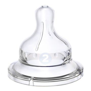 Соска Baby Wee для бутылочек с широким горлышком антиколиковые силикон размер №2 (2 шт)