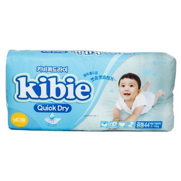 Подгузники для мальчиков Kibie Quick Dry M 5-10 кг, 44 шт