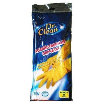 Резиновые перчатки Dr.Clean без напыления, размер М