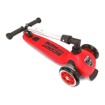 Детский трехколесный самокат со складной ручкой Scoot&Ride Highwaykick 3 (красный) 1295988