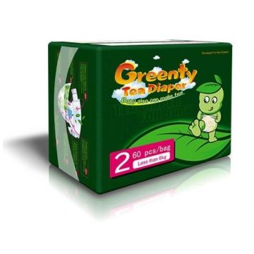 Подгузники Greenty размер S (до 6 кг) 60 шт