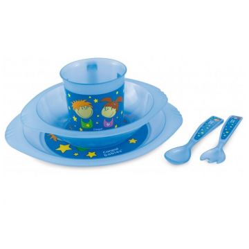 Набор посуды для малыша Canpol Babies прозрачный "Мальчик и девочка"