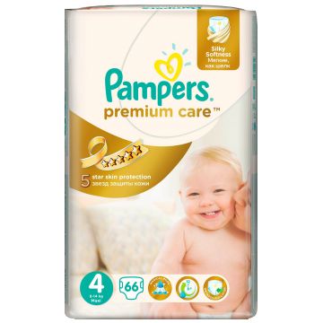 Подгузники Pampers Premium Care Maxi (8-14 кг) Джамбо Упаковка 66 шт