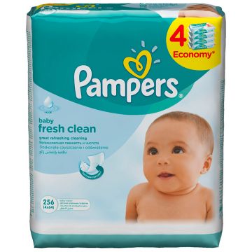 Салфетки детские увлажненные Pampers Baby Fresh Clean 256 шт