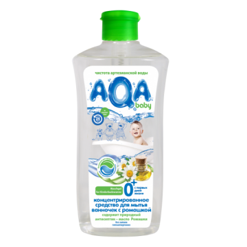Концентрированное средство Aqa Baby для мытья ванночек, с ромашкой, 500 мл