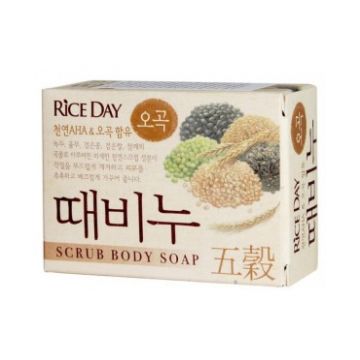 Скраб-мыло туалетное CJ Lion  Rice Day с экстрактом пяти злаков, 100 гр