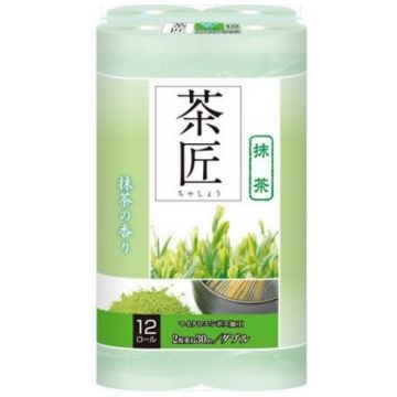 Туалетная бумага Fujieda Seishi, аромат зеленого чая, 12 рулонов х 25 м