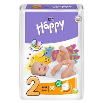 Подгузники Bella Baby Happy, размер Mini (3-6 кг) 38 шт