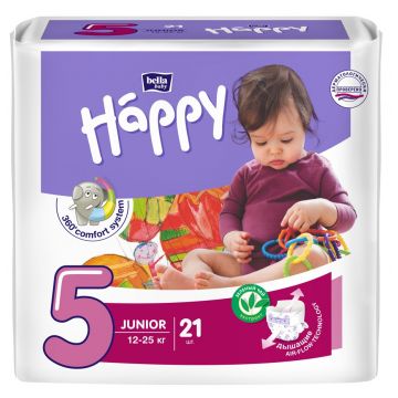 Подгузники Bella Baby Happy, размер Junior (12-25 кг) 21 шт
