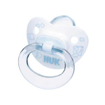 Пустышка Nuk Baby Blue cоска для сна с кольцом силикон р. 1 с рождения