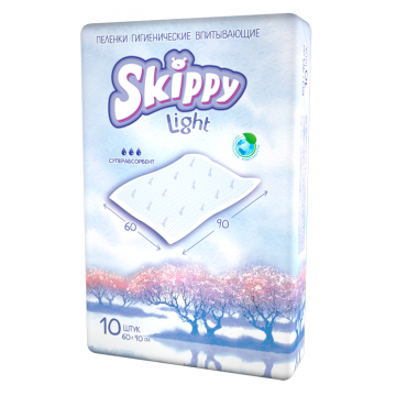 Гигиенические пеленки Skippy Light, 60x90 см, 10 шт.