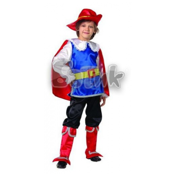 Детский карнавальный костюм Батик Кот в сапогах, размер 32 (122 см), арт. 7016