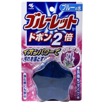 Таблетка для бачка унитаза Kobayashi Bluelet Dobon W с эффектом окрашивания воды, лаванда, 120 г