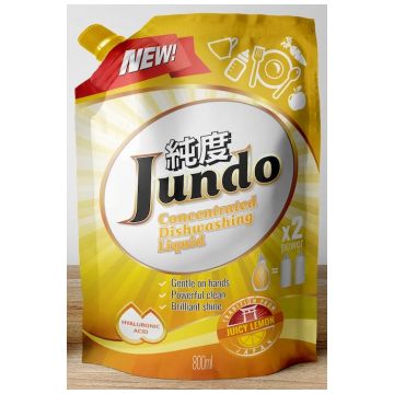 Концентрированный гель Jundo для мытья посуды и детских принадлежностей Juicy Lemon, 800 мл