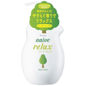 Мыло для тела жидкое Kracie Naive с расслабляющим ароматом зелени и цветов, 530 мл