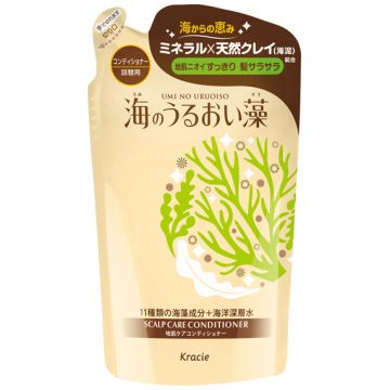 Бальзам-ополаскиватель для ухода за кожей головы Kracie Umi No Uruoiso с экстрактами морских водорослей, сменная упаковка, 420 мл