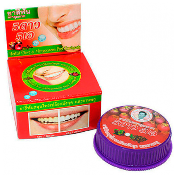 Травяная зубная паста 5 Star Cosmetic с экстрактом Мангостина, 25 г