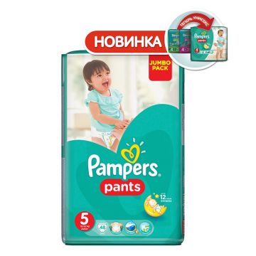 Трусики Pampers Pants 5 размер 12-18 кг 48 шт