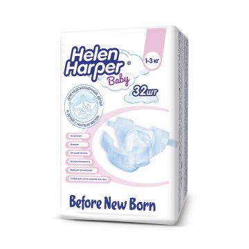 Подгузники для новорожденных и недоношенных Helen Harper Before Newborn (1-3 кг) 32 шт