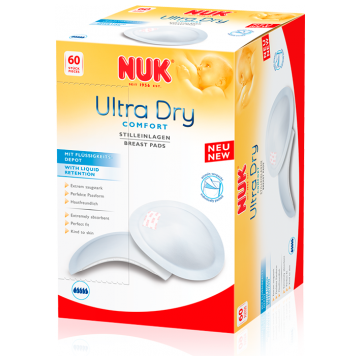 Прокладки женские гигиенические Nuk Ultra Dry Comfort для груди кормящих матерей  60 шт