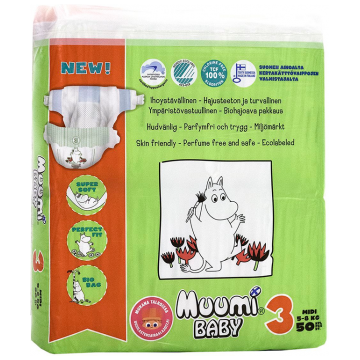 Подгузники Muumi Baby Midi (5-8 кг) 50 шт