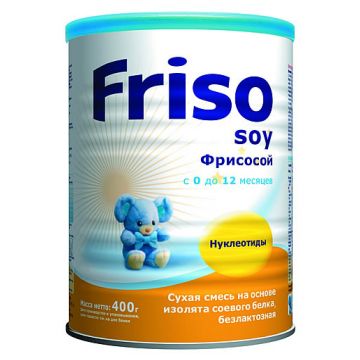 Молочная смесь Friso Фрисосой соевая с нуклеотидами 0-12 мес. 400 г