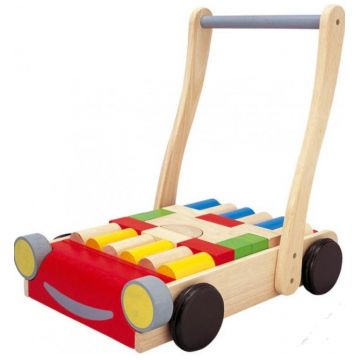 Игрушка деревянная Plan Toys Тележка с блоками 5123