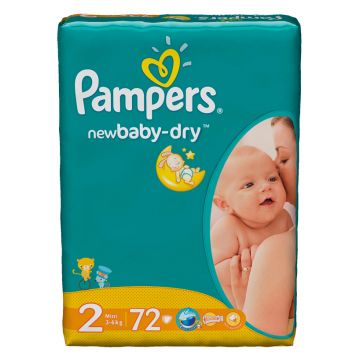 Подгузники Pampers New Baby Mini (3-6 кг) экономичная упаковка 72 шт