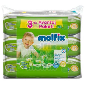 Влажные салфетки для детей Molfix с лосьоном 189 шт