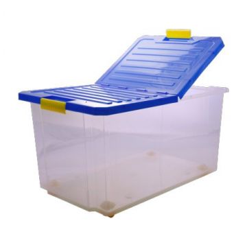 Ящик для хранения ToyMart Unibox 30л на роликах синий 2564BQ