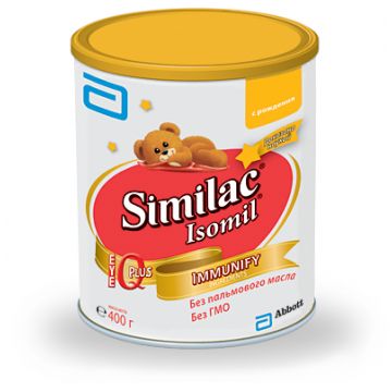 Лечебная смесь Similac Isomil на основе изолята белков сои 0-12 мес. 400 г