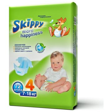 Подгузники Skippy More Happiness размер L (7-18 кг) 72 шт