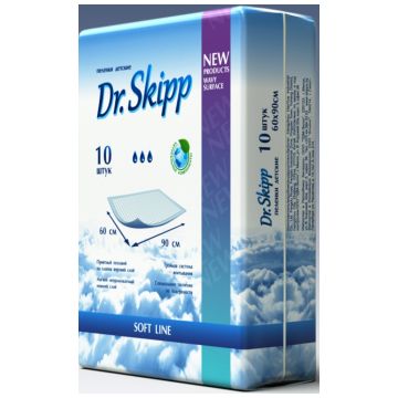 Пеленки для детей Dr. Skipp гигиенические размер 60х90 10 шт