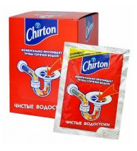 Порошок Chirton для моментальной прочистки канализационных труб горячей водой, 80 гр
