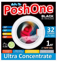 Стиральный порошок концентрированный Posh one BLACK с мерной ложечкой 1 кг 09663