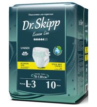 Подгузники для взрослых Dr. Skipp Econom Line размер L - 3 (78 - 130 см.) 10 шт 00336