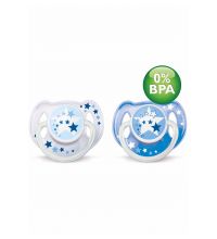 Пустышка Avent ночная BPA-Free силикон 6-18 мес. ( 2 шт.)