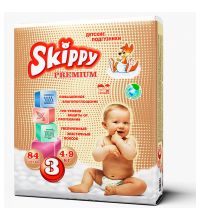 Подгузники Skippy Premium размер M (4-9 кг) 84 шт
