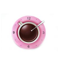 Часы LeFutur Кофейная чашка розовая  LF19393