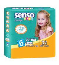 Подгузники Senso Baby Ecoline размер XXL (15-30 кг) 32 шт