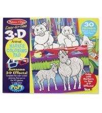Набор раскрась по цветам Melissa&Doug Животные с 3D очками
